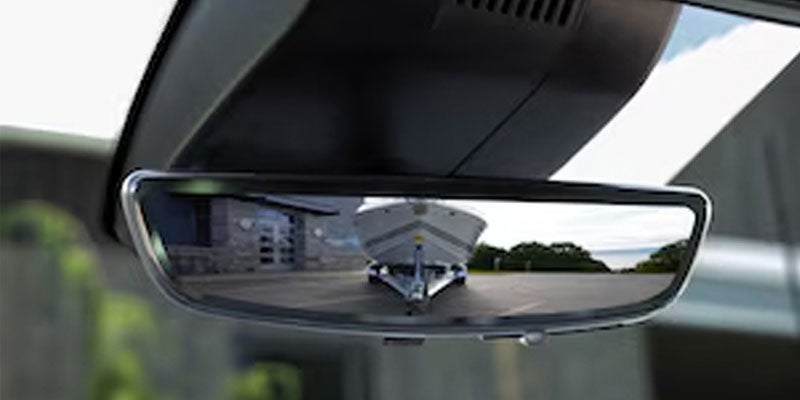 2026 Chevrolet Silverado 3500 HD rear camera view with trailer hitch guidance.